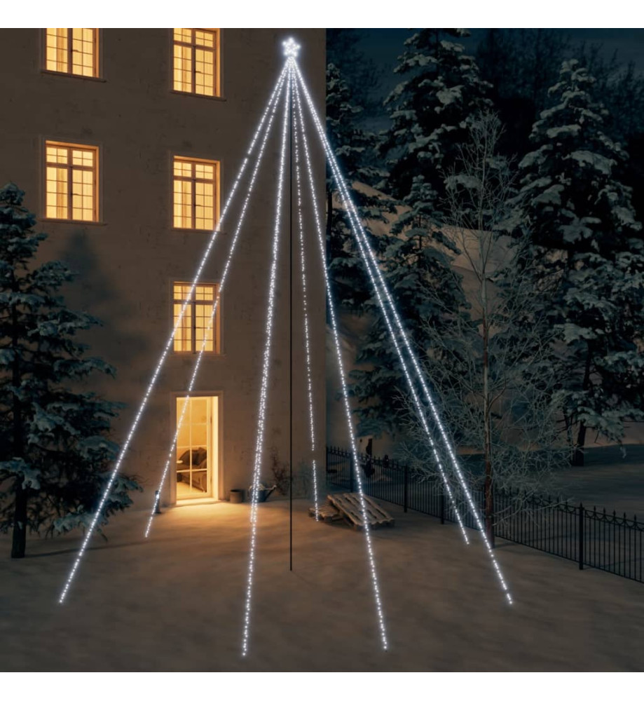 Lumières d'arbre de Noël Int/Extérieur 1300 LED blanc froid 8 m