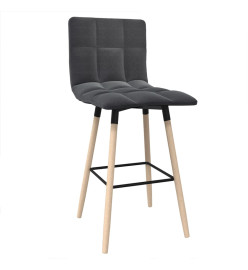 Tabouret de bar Gris foncé Tissu