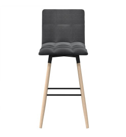 Tabouret de bar Gris foncé Tissu