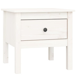 Tables d'appoint 2 pcs Blanc 50x50x49 cm Bois massif de pin