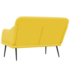 Banc Jaune clair 110x76x80 cm Tissu