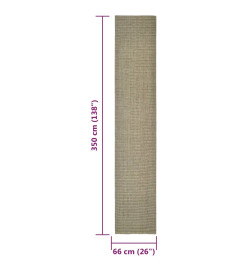 Tapis Sisal naturel 66x350 cm Taupe