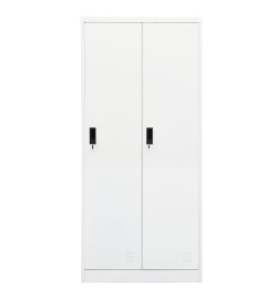 Garde-robe Blanc 80x50x180 cm Acier