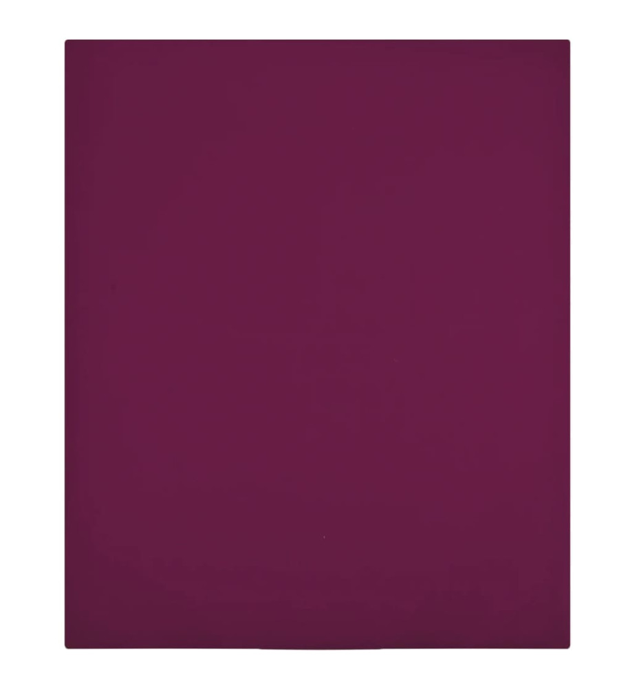 Draps-housses Jersey 2 pcs Bordeaux 100x200 cm Coton