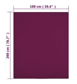 Draps-housses Jersey 2 pcs Bordeaux 100x200 cm Coton