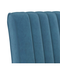 Fauteuil sans accoudoirs bleu velours