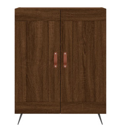 Buffet haut Chêne marron 69,5x34x180 cm Bois d'ingénierie