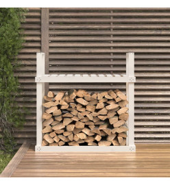 Support pour bois de chauffage Blanc 110x35x108,5cm Bois de pin