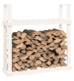 Support pour bois de chauffage Blanc 110x35x108,5cm Bois de pin