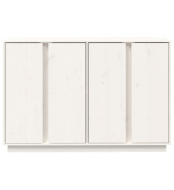 Buffet Blanc 120x35x80 cm Bois massif de pin