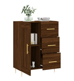 Buffet chêne marron 69,5x34x90 cm bois d'ingénierie