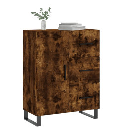 Buffet chêne fumé 69,5x34x90 cm bois d'ingénierie