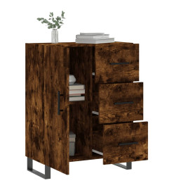 Buffet chêne fumé 69,5x34x90 cm bois d'ingénierie