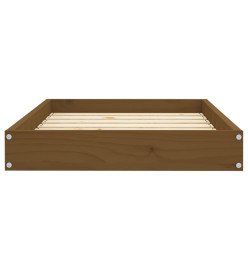 Lit pour chien Marron miel 71,5x54x9 cm Bois de pin solide