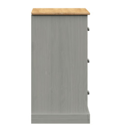 Buffet avec tiroirs VIGO 78x40x75 cm gris bois massif de pin