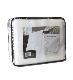 Livin'outdoor Tissu d'ombrage Iseo PEHD carré 3,6x3,6 m Blanc