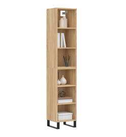 Buffet haut Chêne sonoma 34,5x32,5x180 cm Bois d'ingénierie