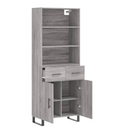 Buffet haut Sonoma gris 69,5x34x180 cm Bois d'ingénierie