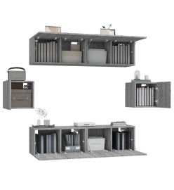 Ensemble de meubles TV 6 pcs Sonoma gris Bois d'ingénierie