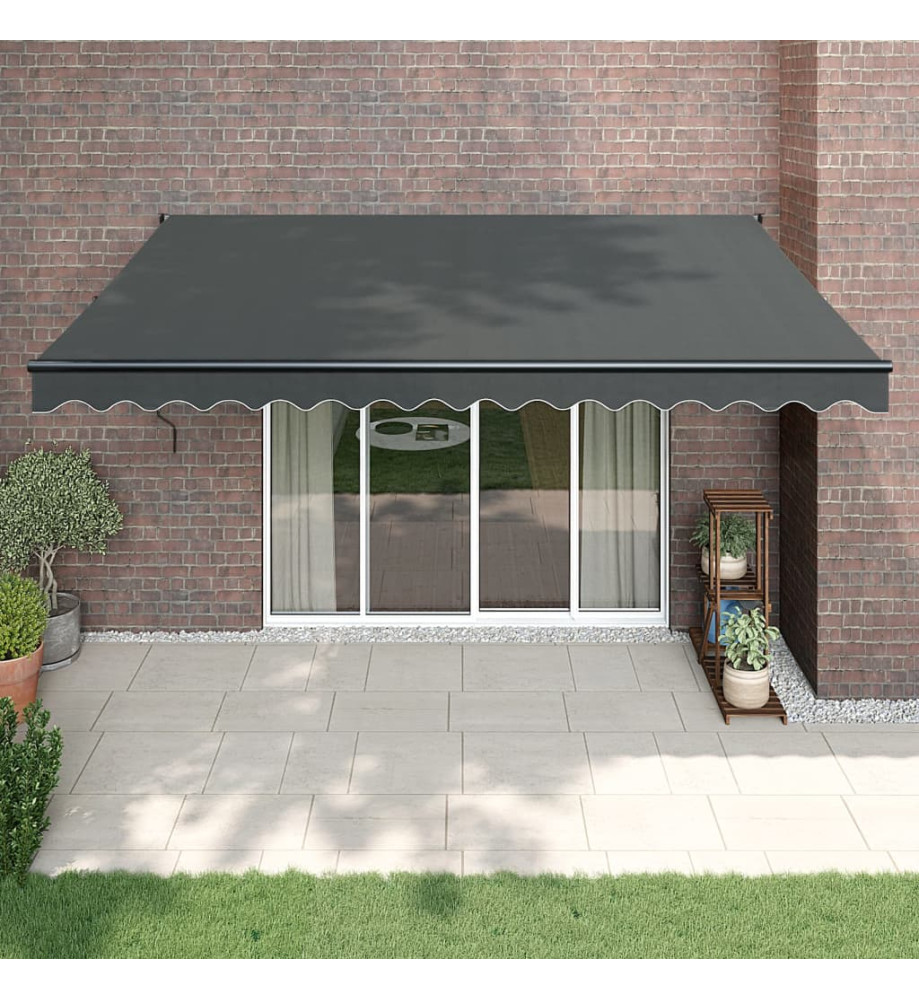 Auvent rétractable automatique anthracite 4x3 m