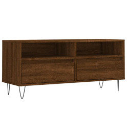 Meuble TV chêne marron 100x34,5x44,5 cm bois d'ingénierie