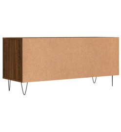 Meuble TV chêne marron 100x34,5x44,5 cm bois d'ingénierie