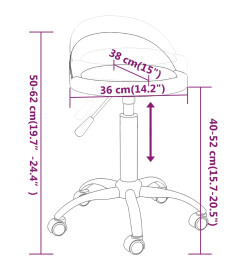 Chaises pivotantes à manger lot de 2 Marron Velours