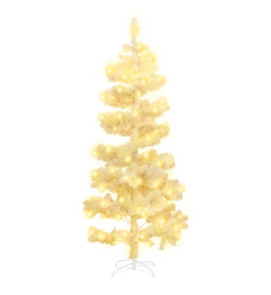 Arbre de Noël hélicoïdal avec support et LED Blanc 150 cm PVC