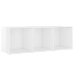 Meubles TV 2 pcs Blanc brillant 107x35x37 cm Aggloméré