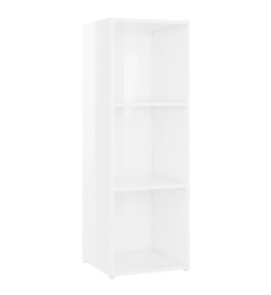 Meubles TV 2 pcs Blanc brillant 107x35x37 cm Aggloméré