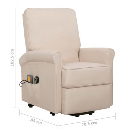 Fauteuil de massage Crème Tissu