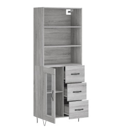 Buffet haut Sonoma gris 69,5x34x180 cm Bois d'ingénierie