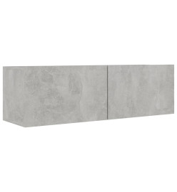 Ensemble de meuble TV 9 pcs Gris béton Aggloméré