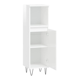 Armoire de salle de bain blanc brillant 30x30x100 cm