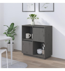 Buffet Gris 74x35x80 cm Bois massif de pin