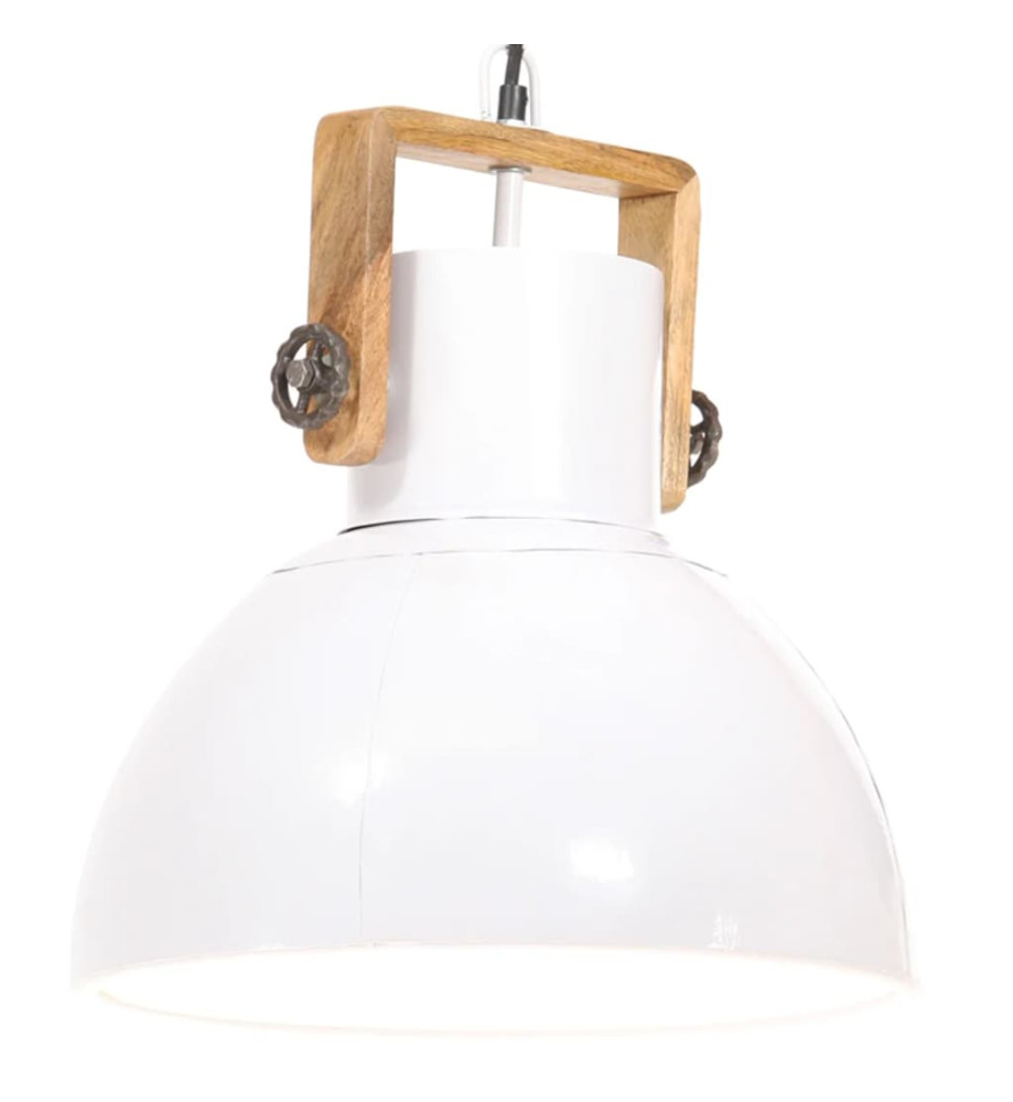 Lampe suspendue industrielle 25 W Blanc Rond 40 cm E27