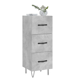 Buffet Gris béton 34,5x34x90 cm Bois d'ingénierie