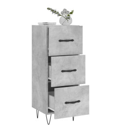 Buffet Gris béton 34,5x34x90 cm Bois d'ingénierie