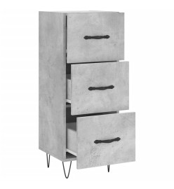 Buffet Gris béton 34,5x34x90 cm Bois d'ingénierie