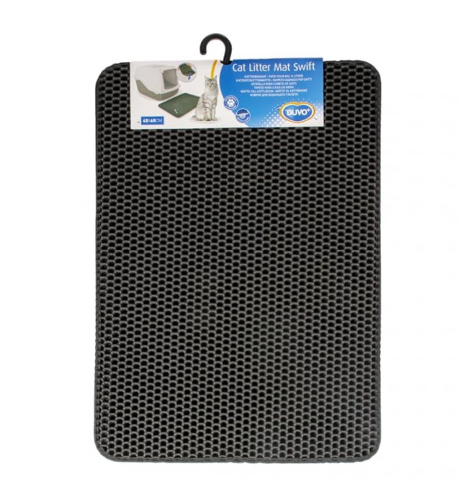 Duvoplus Tapis de litière pour chat Swift 45x65 cm Noir