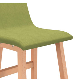 Tabourets de bar lot de 2 vert tissu