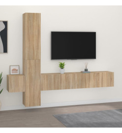 Ensemble de meubles TV 5 pcs Chêne sonoma Bois d'ingénierie