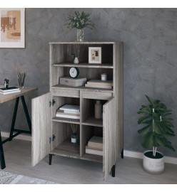 Buffet haut Sonoma gris 60x36x110 cm Bois d'ingénierie