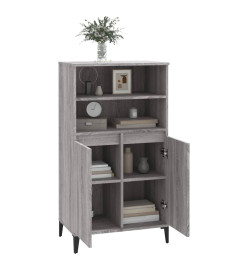 Buffet haut Sonoma gris 60x36x110 cm Bois d'ingénierie