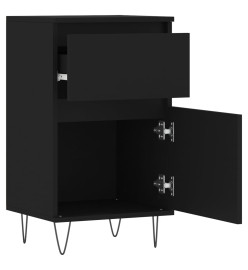 Buffets 2 pcs noir 40x35x70 cm bois d’ingénierie