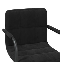 Chaise de salle à manger Noir Velours