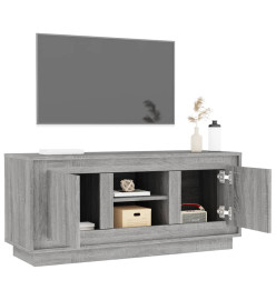 Meuble TV sonoma gris 102x35x45 cm bois d'ingénierie