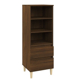 Buffet haut Chêne marron 40x36x110 cm Bois d'ingénierie