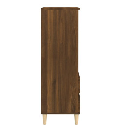 Buffet haut Chêne marron 40x36x110 cm Bois d'ingénierie