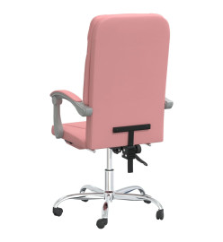 Fauteuil inclinable de bureau Rose Similicuir